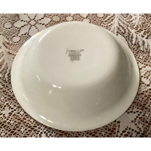 Set of 2 Corelle Country Cottage Small Bowls 7.25” Green Band on Rim - Picture 9 of 10
